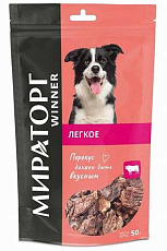 Мираторг Winner Лакомство Лёгкое говяжье (мини) для собак 